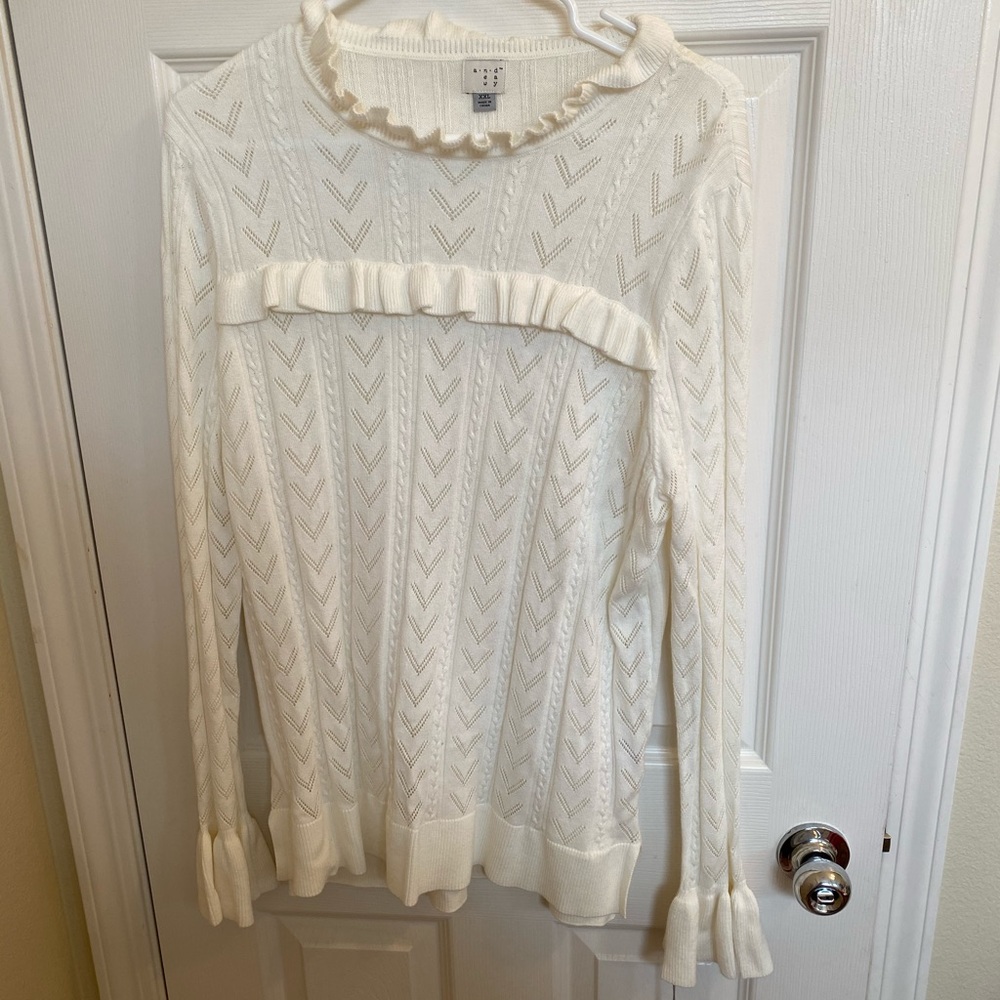 A New Day Lightweight Ruffle Sweater